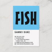 Modern kühl, Fisherman, Fischfang, Fischfang Visitenkarte (Vorderseite)