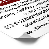 Modern kühl, Kunsthändler, Galerie-Werbung Poster (Ecke)