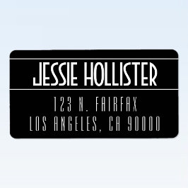 Modern kühl Schwarz/Weiß Adressaufkleber