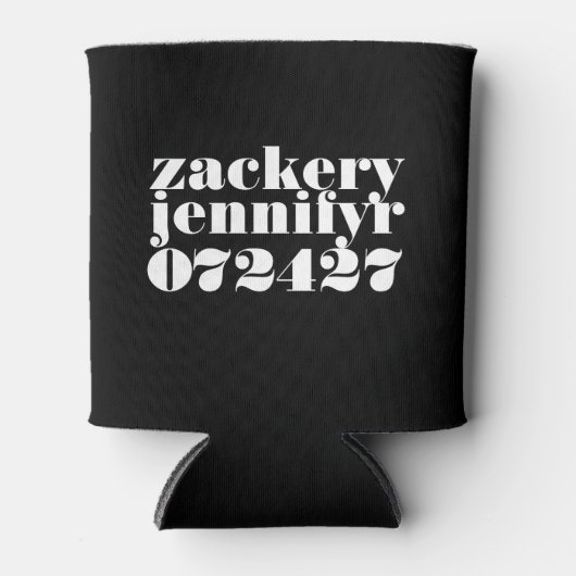 Modern kühl Schwarz-weiß Dosenkühler (Vorderseite)