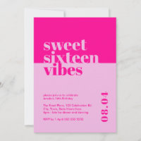 Modern kühne 16 . Geburtstag Vibes Pink Birthday