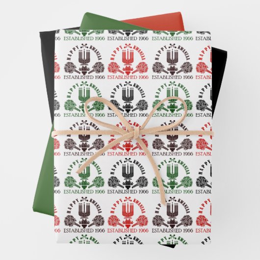 Modern Kwanzaa Geschenkpapier Set (Beispiel)