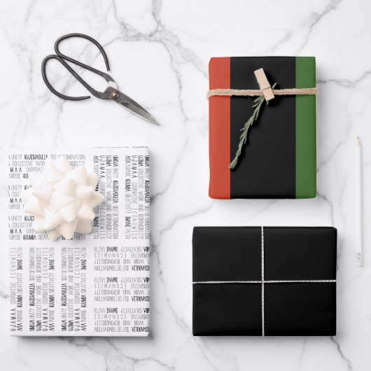 Modern Kwanzaa Geschenkpapier Set (Vorderseite)