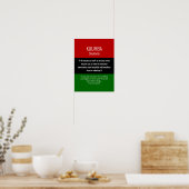Modern Kwanzaa KUUMBA Poster (Küche)