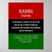 Modern Kwanzaa KUUMBA Poster (Vorne)