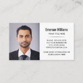 Modern lackiertes Foto-Logo Visitenkarte (Vorderseite)