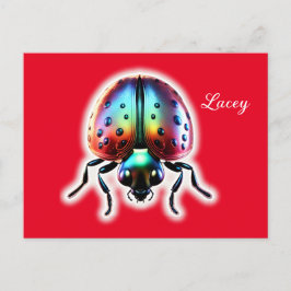 Modern Ladybug Postkarte