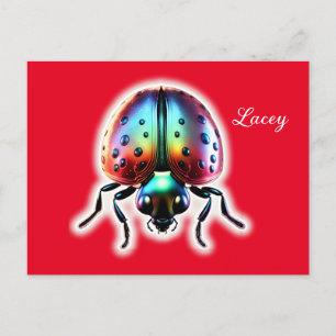 Modern Ladybug Postkarte