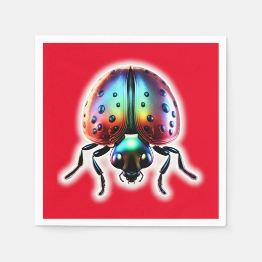 Modern Ladybug Serviette (Vorderseite)