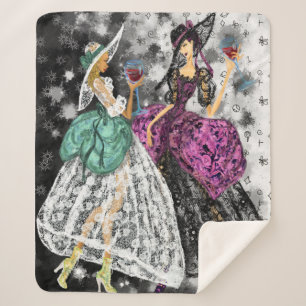 Modern Ladys Sherpa Blanket Sherpadecke