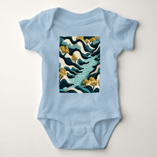 Modern Landscape Baby Strampler