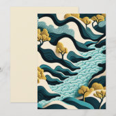 Modern Landscape Dankeskarte (Vorne/Hinten)