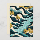 Modern Landscape Einladungspostkarte (Vorne/Hinten)