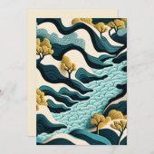 Modern Landscape Feiertagskarte (Vorne/Hinten)