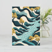 Modern Landscape Feiertagskarte (Stehend Vorderseite)