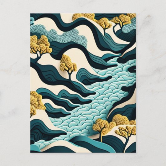 Modern Landscape Feiertagspostkarte (Vorderseite)