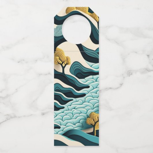 Modern Landscape Flaschenanhänger (Vorderseite)