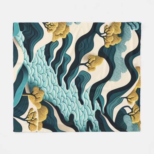 Modern Landscape Fleecedecke (Vorderseite (Horizontal))