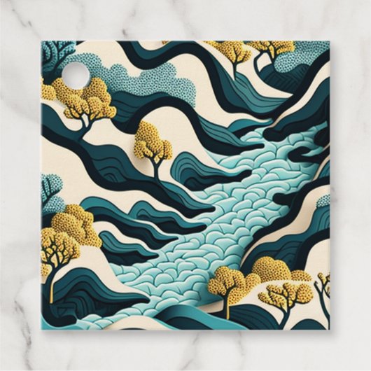 Modern Landscape Geschenkanhänger (Vorderseite)