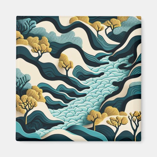 Modern Landscape Magnet (Vorne)