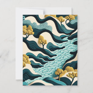 Modern Landscape Mitteilungskarte