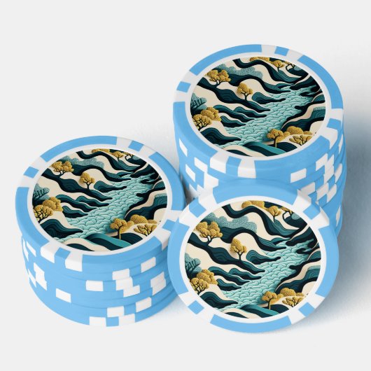 Modern Landscape Pokerchips (Stapel)
