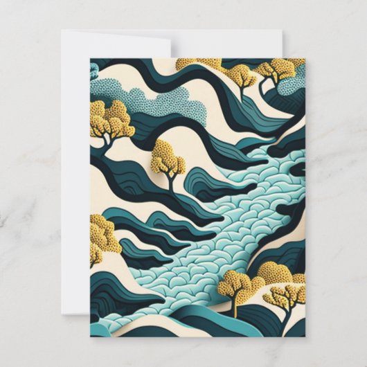 Modern Landscape Save The Date (Vorderseite)