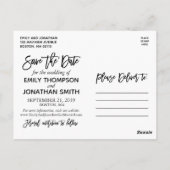 Modern Landschaftsbild Save the Date Postkarte (Rückseite)