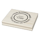 Modern Large Round Company Custom Logo Slogan Gummistempel (Stempel)