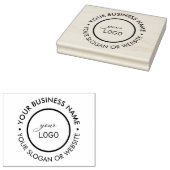 Modern Large Round Company Custom Logo Slogan Gummistempel (Stempel)