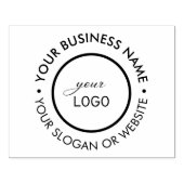 Modern Large Round Company Custom Logo Slogan Gummistempel (Prägung)