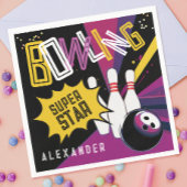 Modern lassen Sie uns das farbenfrohe rosa Bowling Serviette