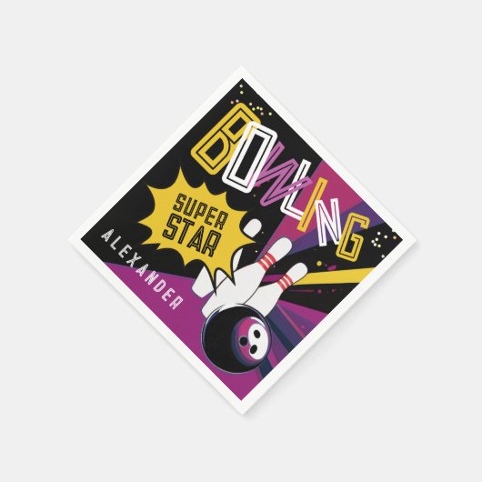 Modern lassen Sie uns das farbenfrohe rosa Bowling Serviette (Ecke)