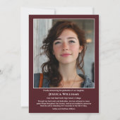 Modern Laurels 3 Photo Class of 2026 Graduation  Ankündigung (Rückseite)