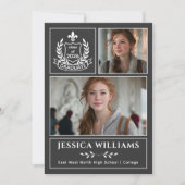 Modern Laurels 3 Photo Class of 2026 Graduation  Ankündigung (Vorderseite)