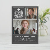 Modern Laurels 3 Photo Class of 2026 Graduation  Ankündigung (Stehend Vorderseite)