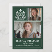 Modern Laurels 3 Photo Class of 2026 Graduation  Ankündigung (Vorderseite)