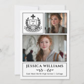 Modern Laurels 3 Photo Class of 2026 Graduation  Ankündigung (Vorderseite)