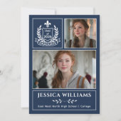 Modern Laurels 3 Photo Class of 2026 Graduation Ankündigung (Vorderseite)