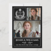 Modern Laurels 3 Photo Class of 2026 Graduation  Ankündigung (Vorderseite)