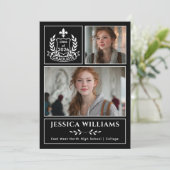 Modern Laurels 3 Photo Class of 2026 Graduation  Ankündigung (Stehend Vorderseite)