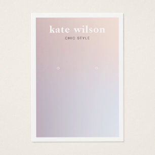 Modern Lavendel Gradient Earring Display Card