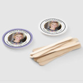 Modern Lavender Floral Memorial Photo Fächer (Non-assembled)