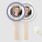 Modern Lavender Floral Memorial Photo Fächer (Vorne und Hinten)