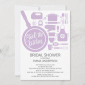 Modern Lavender Kitchen Bridal Dusche Einladung (Vorderseite)