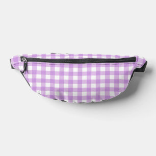 Modern Lavender Lilac Gingham Bauchtasche