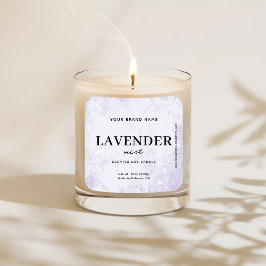 Modern Lavender Rustic Label Quadratischer Aufkleber
