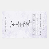 Modern Lavender Rustic Label Rechteckiger Aufkleber (Vorderseite)
