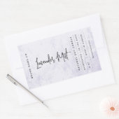 Modern Lavender Rustic Label Rechteckiger Aufkleber (Umschlag)