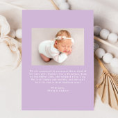 Modern Lavender Wavy Frame 2 Foto Birth Ankündigung
